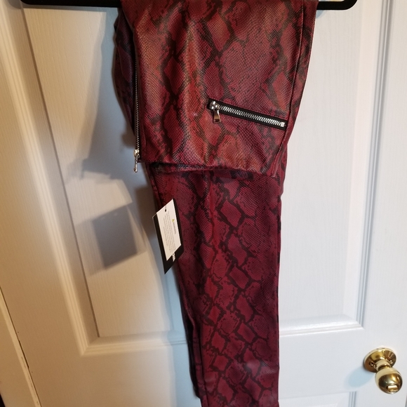 Snakeskin pleather pants - Picture 1 of 1